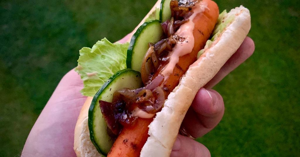 mrkvový vegetariánsky hot dog - vegansky recept